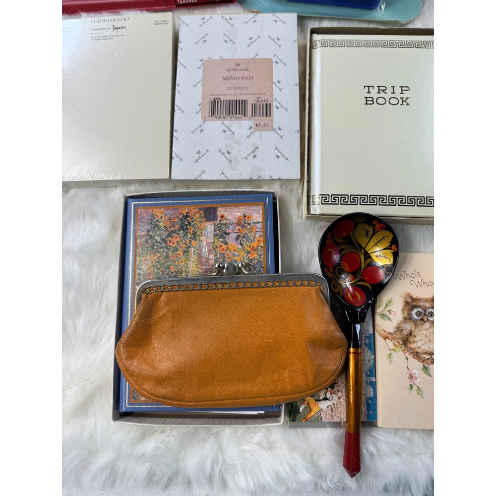 Vintage Owl Trip Book Address Telephone Memo‎ Pad Pencils Wind Sock Set Lot - Picture 10 of 13